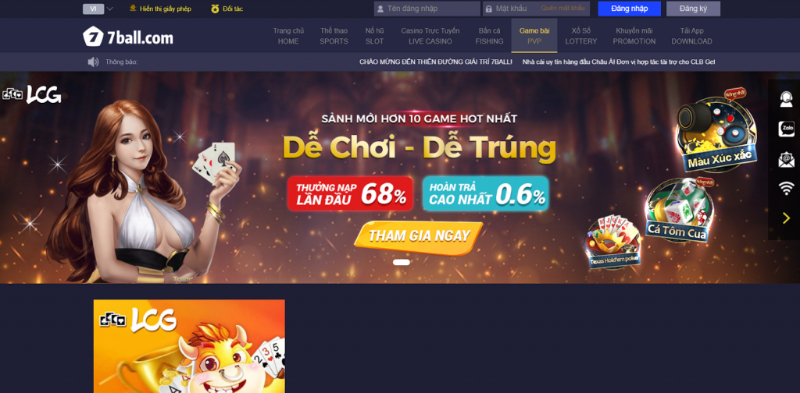 Chơi game 7ball Việt Nam - Chơi dễ thưởng lớn